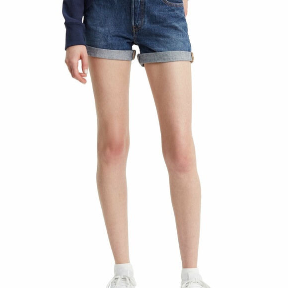 Levi's Size 24 Blue Clue 501‎ Mid Rise Long Denim Jean Shorts - Picture 8 of 8